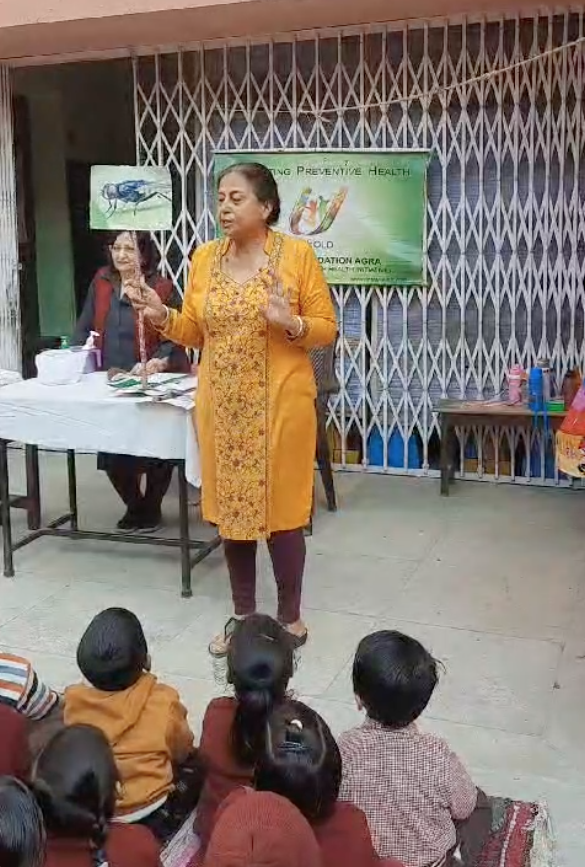 HAND WASHING AND ORAL HYGIENE AT KAMLESH MEMORIAL SCHOOL